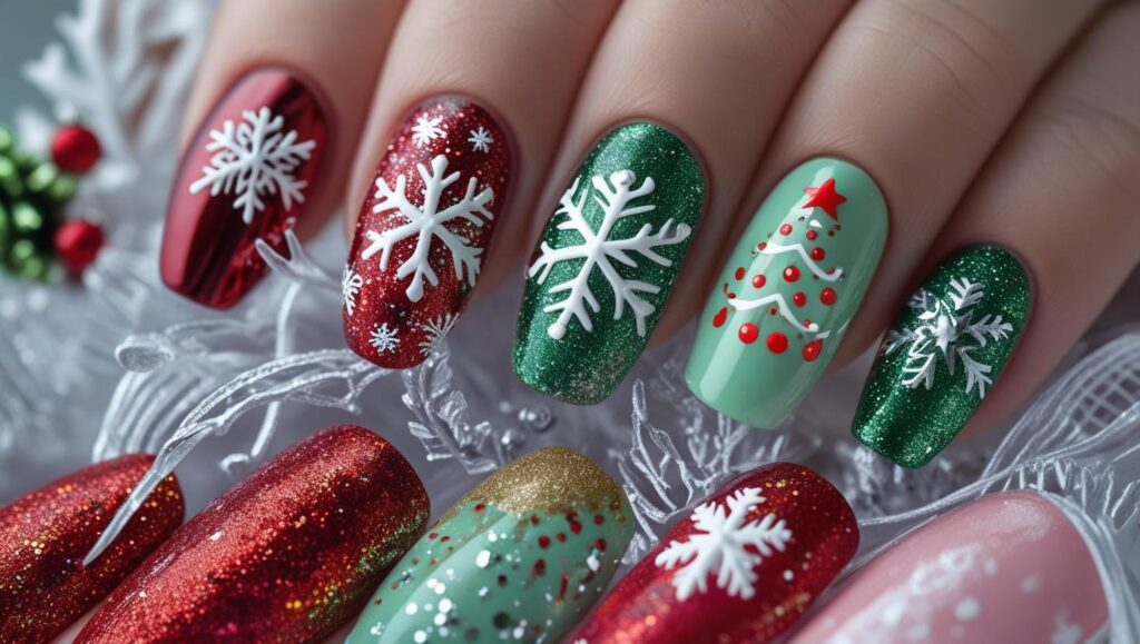 Nail Shapes and Design for Christmas Day 2025