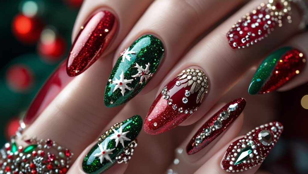 Nail Shapes and Design for Christmas Day 2025